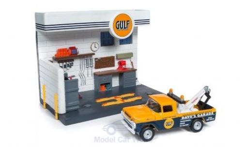 Ford F-250 1/64 Johnny Lightning Abschleppwagen Gulf 1959 Werkstattdiorama modellino in miniatura
