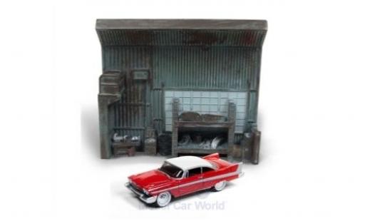 Plymouth Fury 1/64 Johnny Lightning Christine 1958 mit Diorama modellino in miniatura