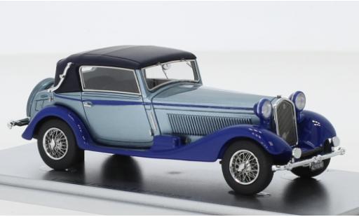 Alfa Romeo 6C 1/43 Kess 1750 GTC Castagna metallico blu/blu RHD 1931 Verdeck fermé modellino in miniatura