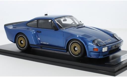 Porsche 993 Turbo 1/18 Kess 911 (930) Biturbo 3.3 Almeras metallico blu 1 modellino in miniatura