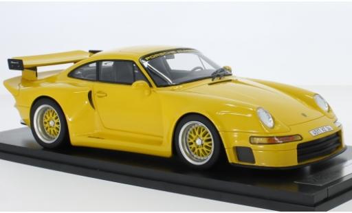Porsche 993 1/18 Kess 911 () Almeras giallo modellino in miniatura
