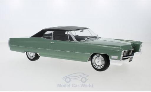 Cadillac Deville 1/18 KK Scale DeVille Convertibile metallico verde/nero 1968 mit Softtop modellino in miniatura