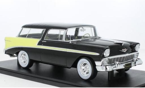 Chevrolet Bel Air 1/18 KK Scale Nomad Custom schwarz/gelb 1956 1:18 modellino in miniatura