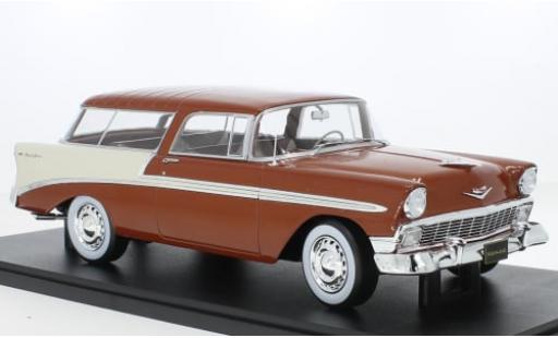 Chevrolet Bel Air 1/18 KK Scale Nomad metallise braun/beige 1956 1:18 modellino in miniatura