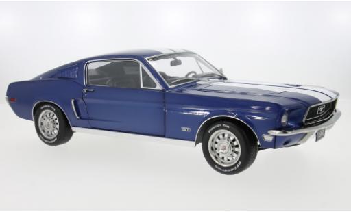 Ford Mustang 1/12 KK Scale GT Fastback blau/weiss 1968 1:12 modellino in miniatura