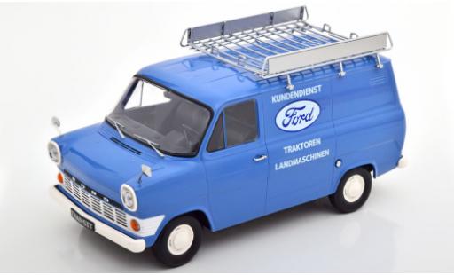 Ford Transit 1/18 KK Scale MK 1 Kasten blu Kundendienst 1965 avec Rack de toit modellino in miniatura