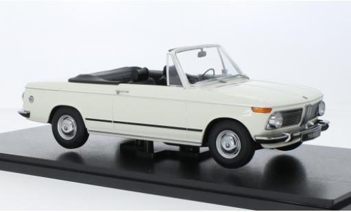 Bmw 1600 1/18 KK Scale -2 cabriolet bianco 1968 modellino in miniatura