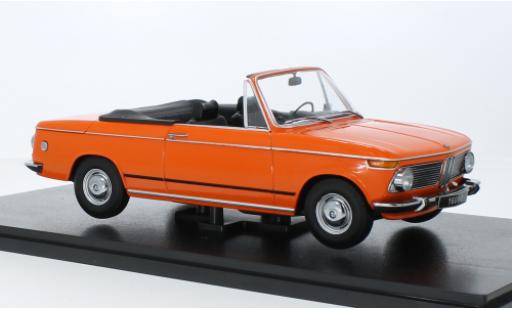 Bmw 1600 1/18 KK Scale -2 cabriolet orange 1968 modellino in miniatura