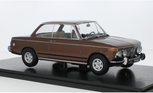 Bmw 2000 1/18 KK Scale ti Diana metallise brun 1970 modellino in miniatura