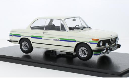 Bmw 2002 1/18 KK Scale Alpina bianco/Décorer 1974 modellino in miniatura