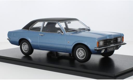 Ford Taunus 1/18 KK Scale 1300 GT (TC1) metallise blu clair/matte-nero 1971 modellino in miniatura