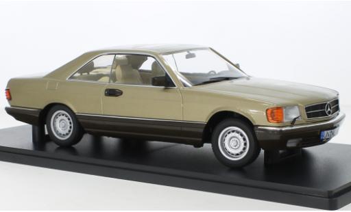 Mercedes 560 1/18 KK Scale SEC (C126) gold 1987 modellino in miniatura