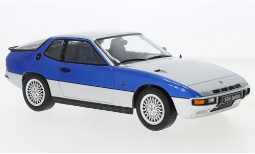 Porsche 924 1/18 KK Scale Turbo grigio/metallise blu 1986 modellino in miniatura