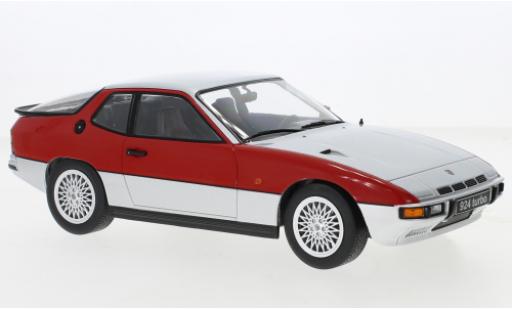 Porsche 924 1/18 KK Scale Turbo grigio/rosso 1986 modellino in miniatura
