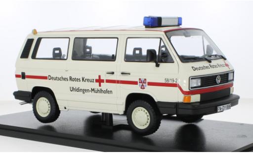 Volkswagen T3 1/18 KK Scale Bus Syncro DRK - Deutsches Rotes Kreuz 1987 modellino in miniatura