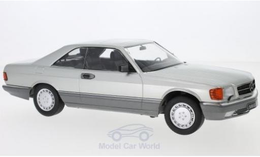 Mercedes 560 1/18 KK Scale SEC (C126) grigio 1985 modellino in miniatura