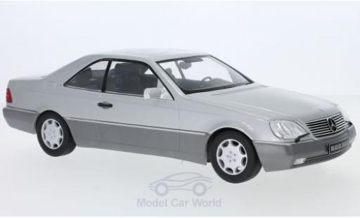 Mercedes 600 1/18 KK Scale SEC (C140) grigio 1992 modellino in miniatura