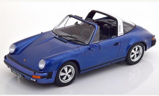 Porsche 930 Targa 1/18 KK Scale 911 Carrera 3.0 Targa metallico blu 1977 modellino in miniatura