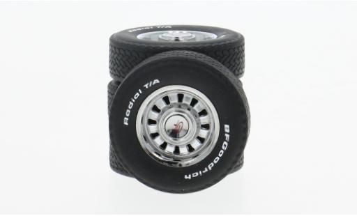 Ford Mustang 1/18 KK Scale Zubehör Speichenräder chrom/schwarz 1:18 modellino in miniatura