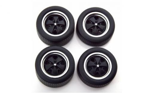 Porsche 930 Turbo 1/18 KK Scale Zubehör Reifen- und Felgenset: 911  schwarz/silber 1976 1:18 modellino in miniatura