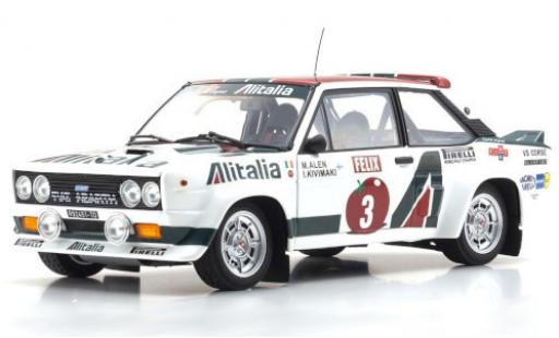 Fiat 131 1/18 Kyosho Abarth No.3 Alitalia Alitalia Rallye WM Rallye Finnland 1978 M.Alen/I.Kivimäki modellino in miniatura