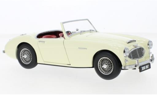 Austin Healey 3000 1/18 Kyosho MK. I (BN7) bianco modellino in miniatura