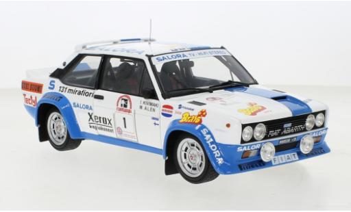 Fiat 131 1/18 Kyosho Abarth No.1 Rallye WM Rallye Finnland 1980 modellino in miniatura