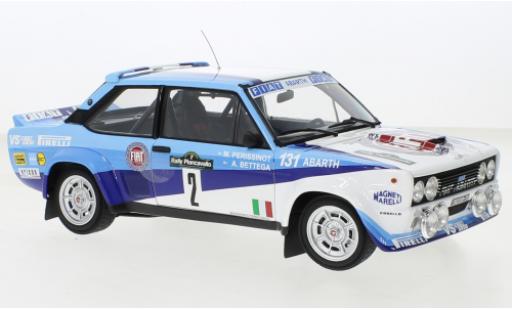 Fiat 131 1/18 Kyosho Abarth No.2 Rallye Piancavallo 1980 modellino in miniatura