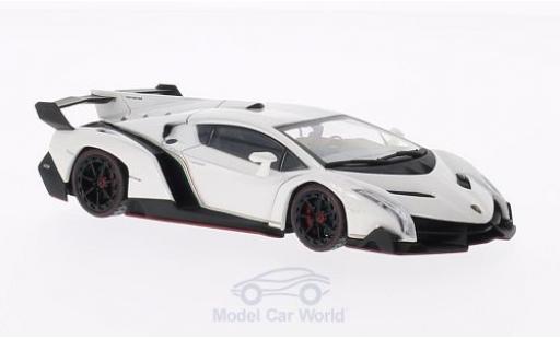 Lamborghini Veneno 1/43 Kyosho bianco mit rossoem Dekorstreifen modellino in miniatura