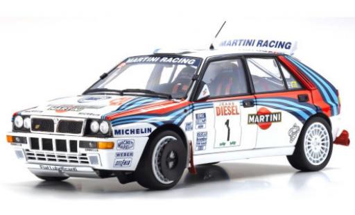Lancia Delta 1/18 Kyosho HF Integrale No.1 Martini Racing Martini Rallye WM Rallye San Remo 1992 J.Kankkunen/J.Piironen modellino in miniatura