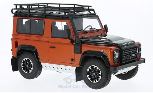 Land Rover Defender 1/18 Kyosho 90 Adventure metallico orange/nero modellino in miniatura