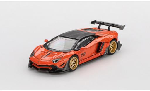 Modellini auto Lamborghini Aventador LB-Works Limited Edition orange/schwarz 2025 1/64 Mini GT
