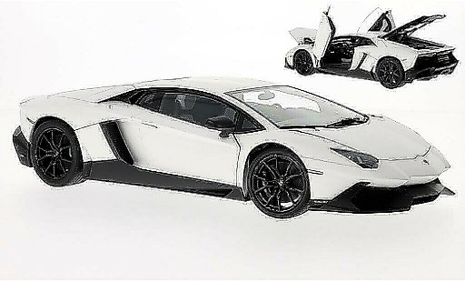 Lamborghini Aventador LP720-4 1/18 Autoart 50? Anniversario opaco-bianco/opaco-nero 2013 modellini auto