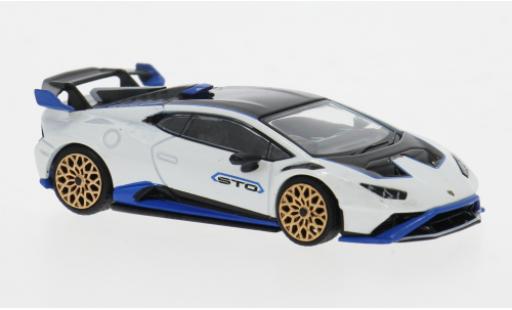 Lamborghini Huracan 1/64 Mini GT STO weiss/blau 1:64 modellino in miniatura