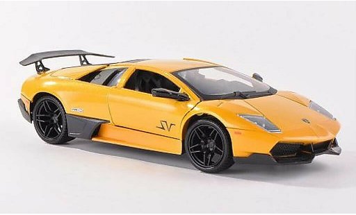 Lamborghini Murcielago LP670-4 1/24 Motormax SV giallo/opaco-nero modellini auto