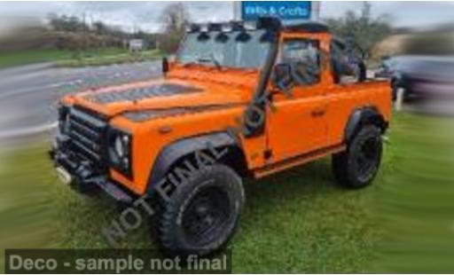 Land Rover Defender 1/18 Solido 90 orange 1:18 modellino in miniatura