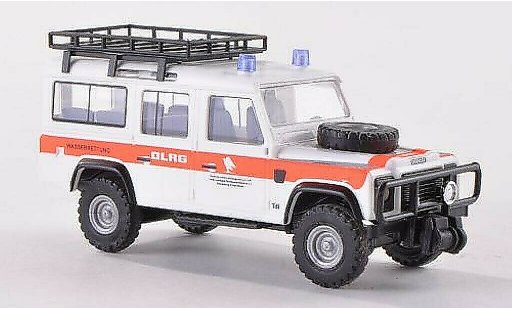 Land Rover Defender Base 1/87 Busch mit tettogepacktrager DLRG 1983 modellini auto
