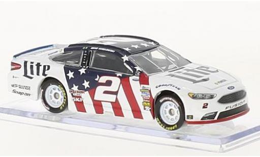 Ford Fusion 1/64 Lionel Racing No.2 Team Penske Miller Lite Patriotic Nascar 2017 B.Keselowski sans Vitrine modellino in miniatura