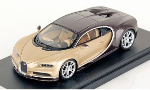 Bugatti Chiron 1/43 Look Smart metallico beige/marroneee modellino in miniatura