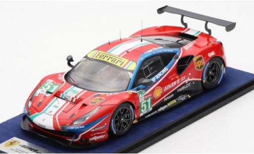 Ferrari 488 1/18 Look Smart GTE EVO No.51 AF Corse / SMP Racing 24h Le Mans 2020 J.Calado/A.Pier Guidi/D.Serra modellino in miniatura