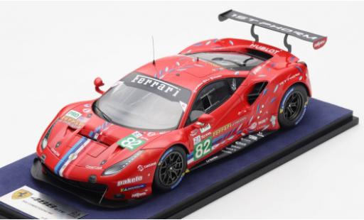 Ferrari 488 1/18 Look Smart GTE EVO No.82 Risi Competizione 24h Le Mans 2020 S.Bourdais/J.Gounon/O.Pla modellino in miniatura