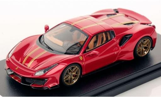 Ferrari 488 1/43 Look Smart Pista Spider Hardtop metallico rosso/gold 2018 modellino in miniatura