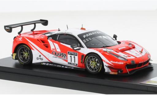 Ferrari 488 1/43 Look Smart GT3 EVO No.11 Kessel Racing 24h Spa 2021 modellino in miniatura
