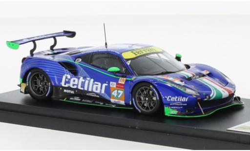 Ferrari 488 1/43 Look Smart GTE EVO No.47 Cetilar Racing 24h Le Mans 2021 modellino in miniatura