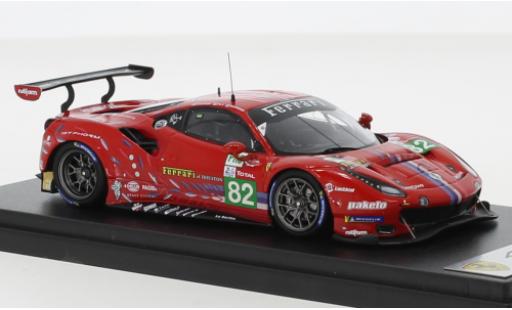 Ferrari 488 1/43 Look Smart GTE EVO No.82 Risi Competizione 24h Le Mans 2020 modellino in miniatura