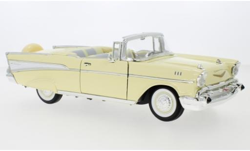 Chevrolet Bel Air 1/18 Lucky Die Cast Convertibile giallo/bianco 1957 modellino in miniatura