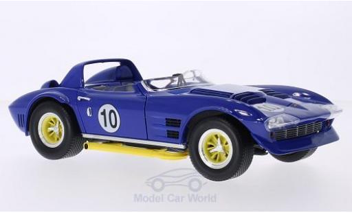 Chevrolet Corvette 1/18 Lucky Die Cast Grand Sport Roadster blu No.10 1964 modellino in miniatura