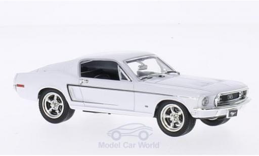 Ford Mustang GT 1/43 Lucky Die Cast GT 2+2 Fastback bianco 1968 modellino in miniatura