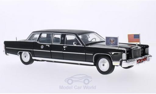 Lincoln Continental 1/24 Lucky Die Cast Reagan Car nero 1972 modellino in miniatura
