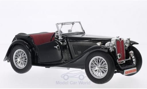 MG TC 1/18 Lucky Die Cast Midget nero RHD 1947 Verdeck liegt bei modellino in miniatura